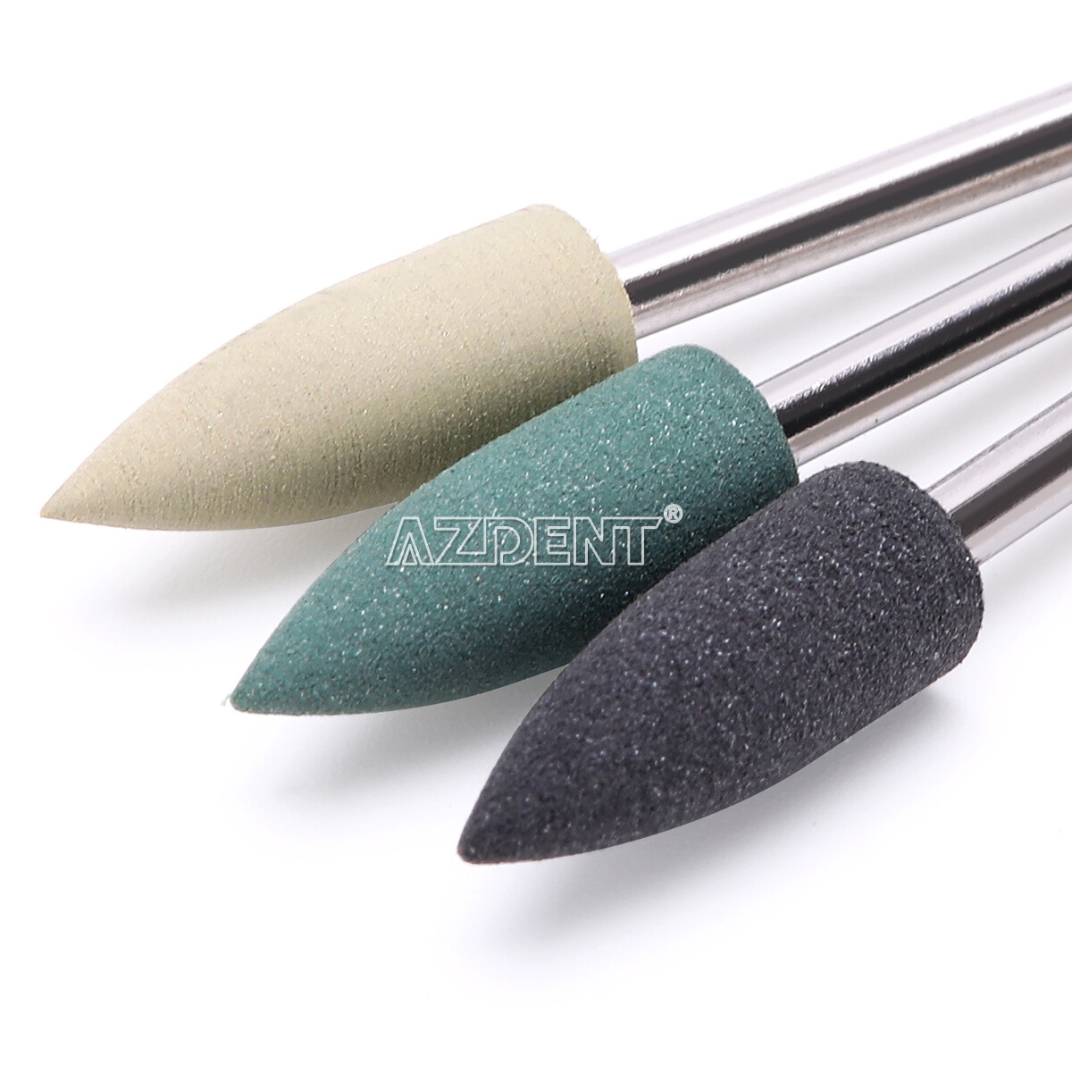 12pcs/box Dental SILICONE Polishers Resin Base Acrylic Polishing Burs 2.35mm US