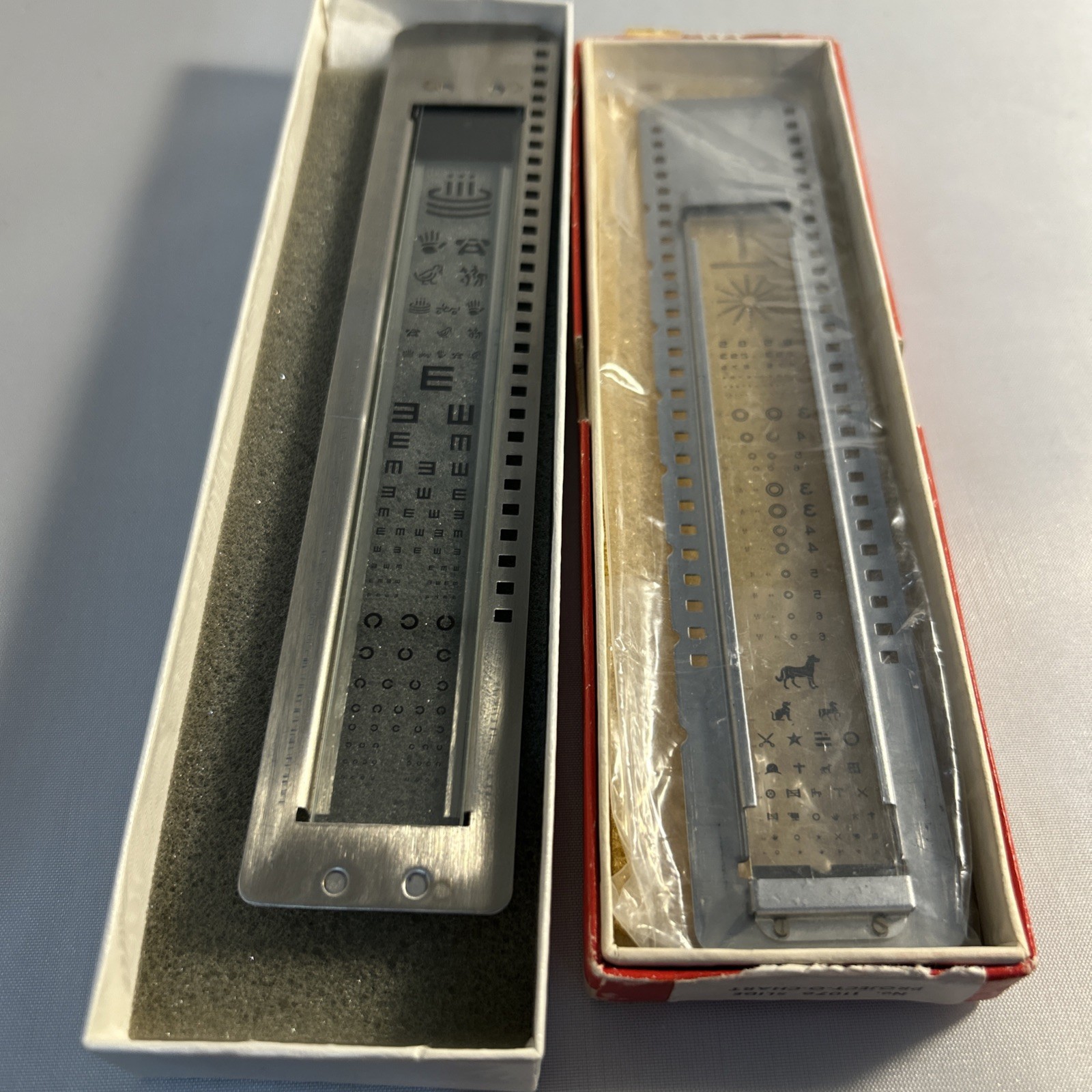 American Optical Project-O-Chart Slides 1 Adult (11076) And 1 Child (11077)