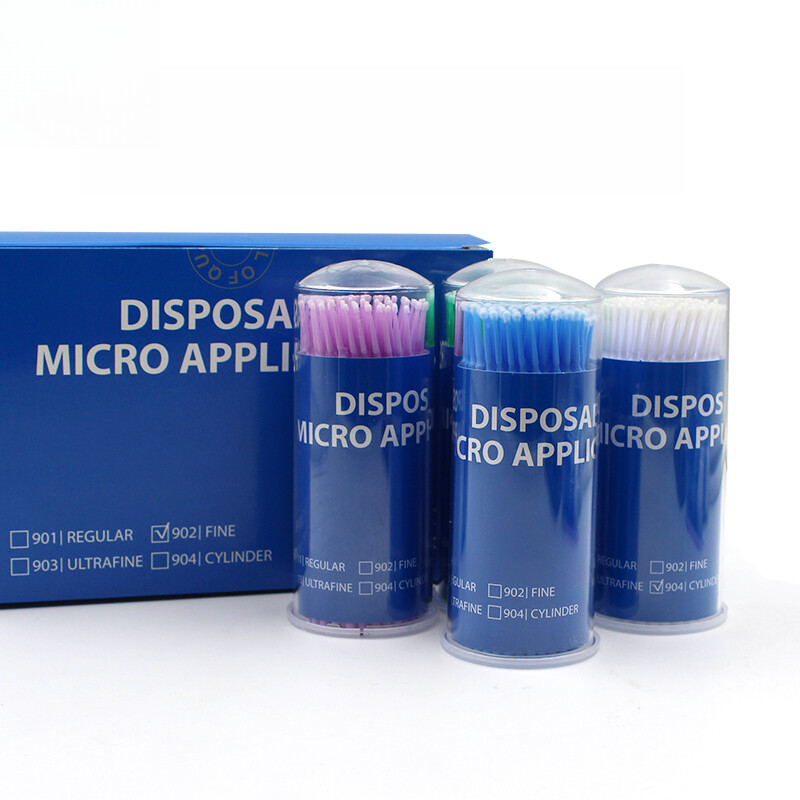 100PCS Dental Materials Disposable Micro Brush Applicators Colorful Brush Beauty