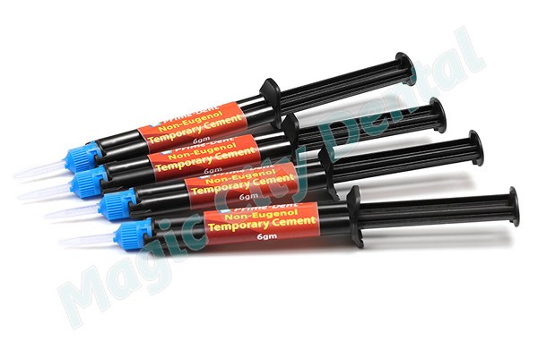 Prime-Dent Dental Non-Eugenol Automix Temporary Cement 4 Syr. Kit