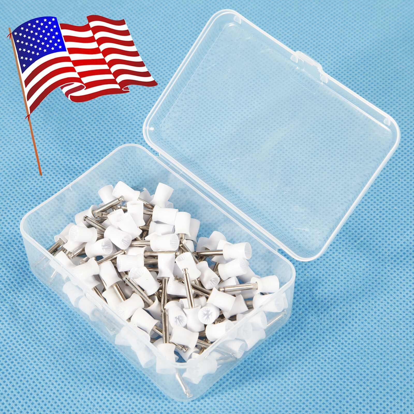 1-10 Boxes Dental Tooth Teeth Prophy Polishing Cups Polish Brushes Latch White