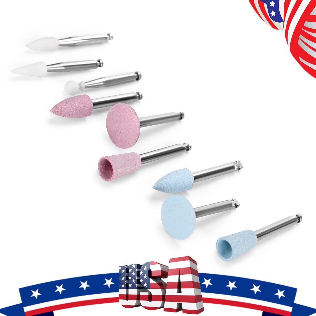 AZDENT Dental Light-Curing Resin Polishing Set Ceramic Silicon Rubber Dia.2.35mm