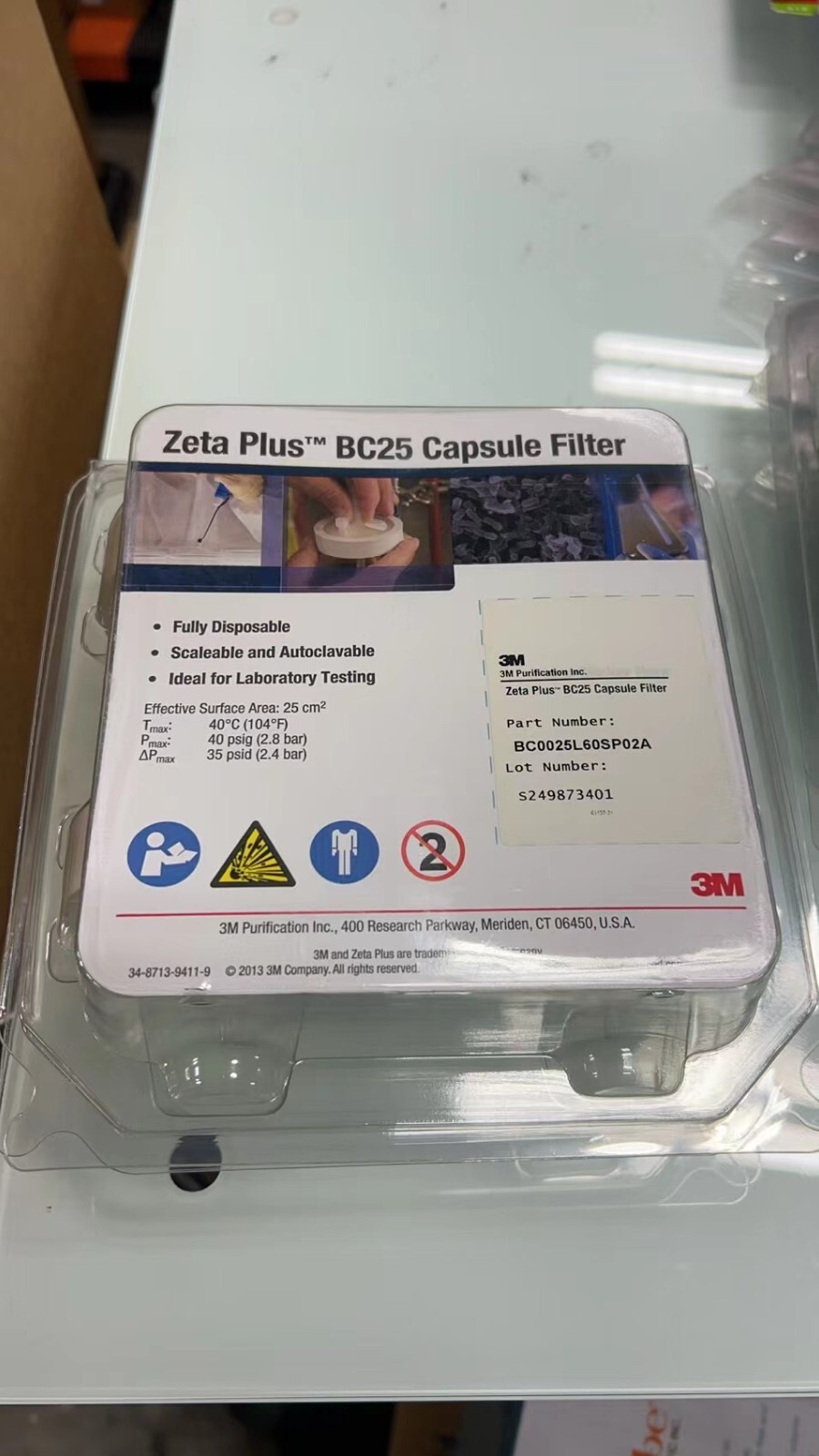 3M BC0025L60SP02A Zeta Plus BC25 Filter Capsule 60SP02A Grade Media X4 NEW