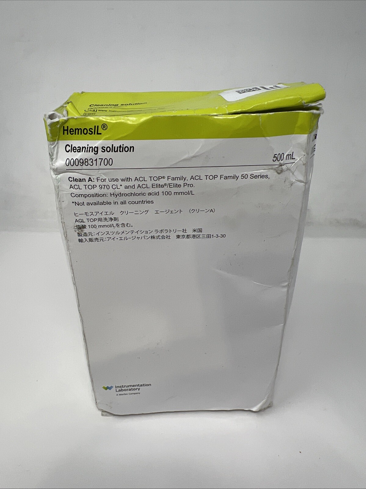 Hemosil Cleaning Solution 0009831700 500mL Cleaning Solution EXP 2025-06