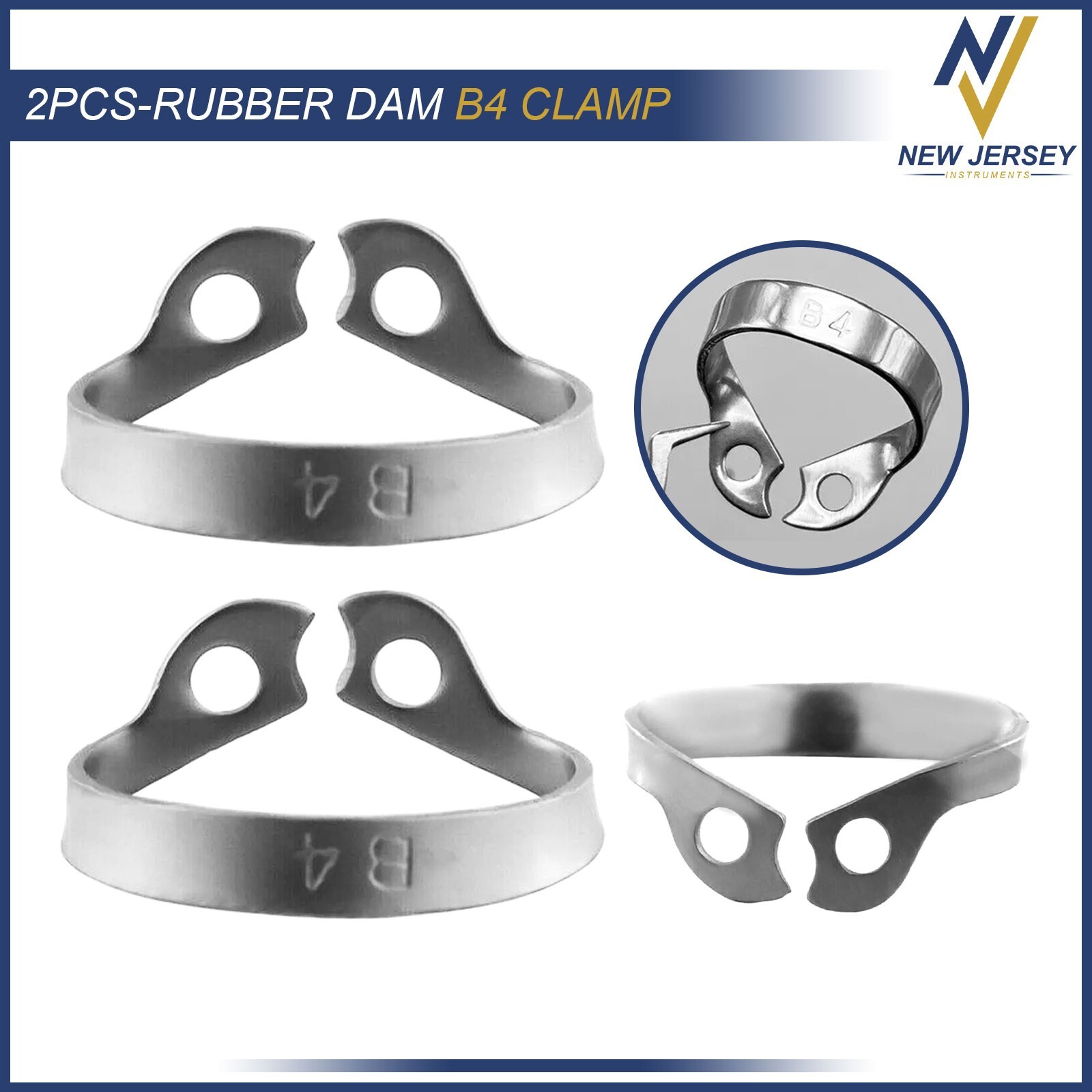 B4 Rubber Dam Clamps Brinker for Upper Molar Jaw Incisors and Canines
