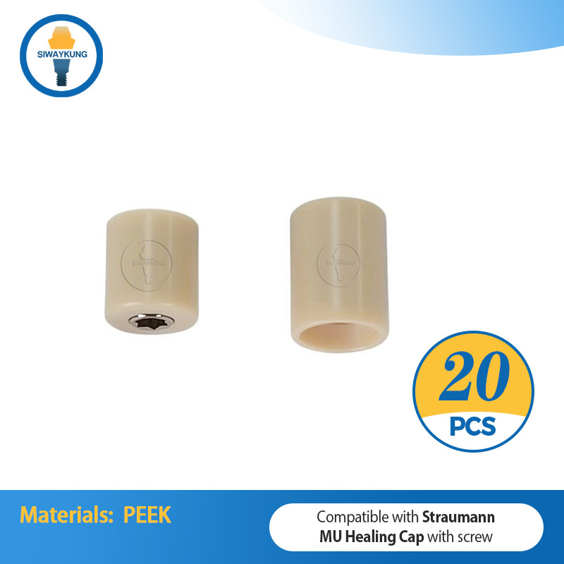 20 pcs peek MU healing cap fit to Straumann ITI NC/RC/BR platform D4.6