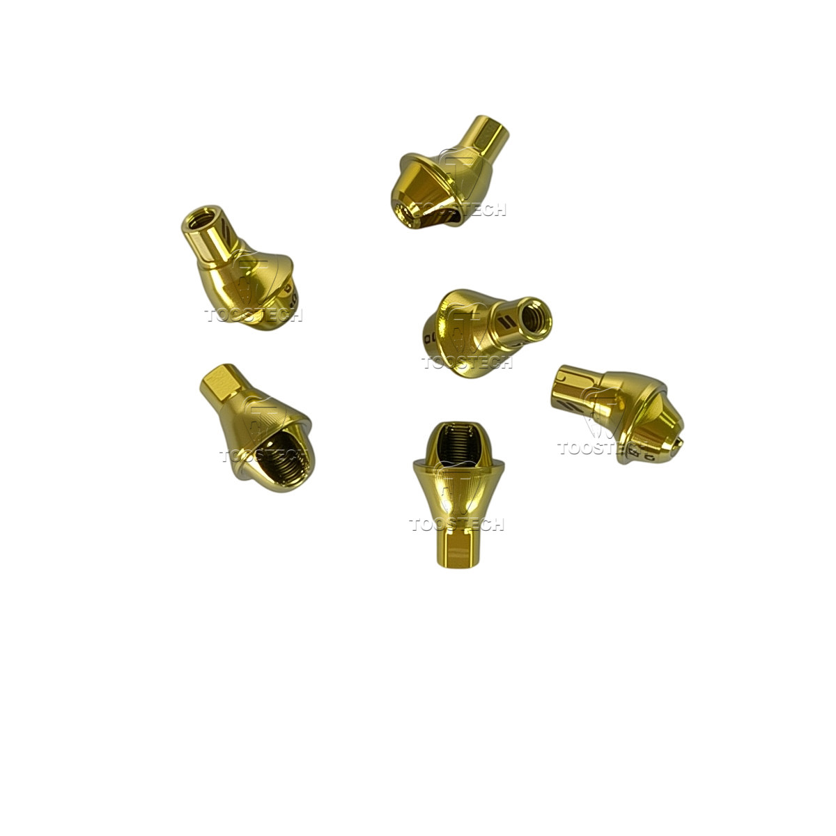 6pcs multi unit angled abutment fits to Straumann ITI NC/RC 17 degree D4.6mm