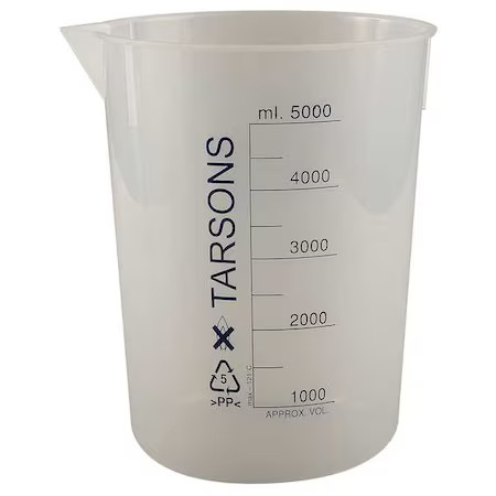 Beaker, 5000Ml, Polypropylene (Formerly Lab Safety Supply), 6Fae9