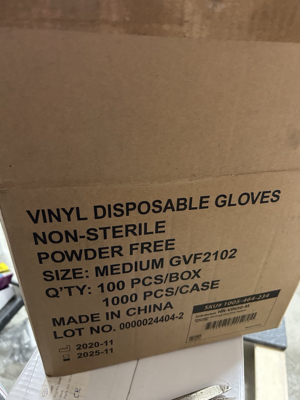 size Medium case 1000 Vinyl Disposable Medical-EXAM Gloves NO-latex Powder-Free