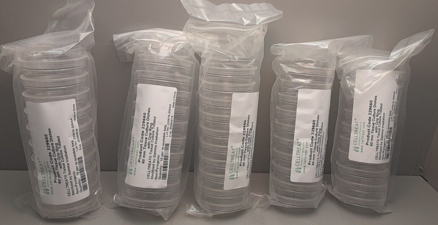 CELLTREAT 60mm Tissue Culture Treated Culture Dish w/grid ring(50) 229660
