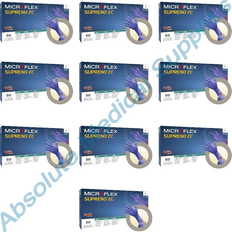 *500-Gloves* Microflex Supreno EC Extended Cuff PF Nitrile Small SEC-375-S