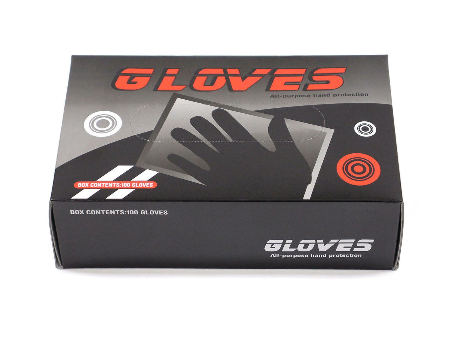 Box of 100 Tattoo Disposible Gloves Black Nitrile Sizes: Medium Large X-Large