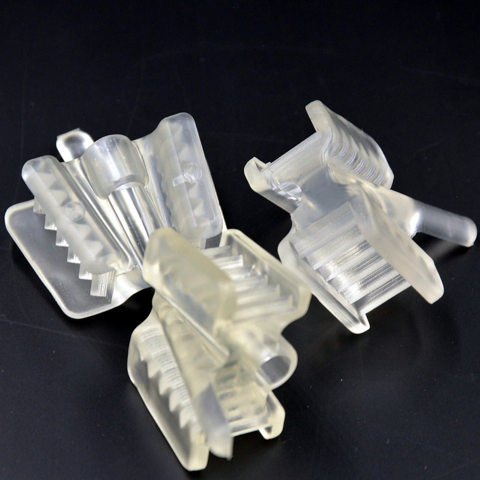 Small Size Dental Saliva Ejector Tips Mouth Prop Support Holding Clear Silicone