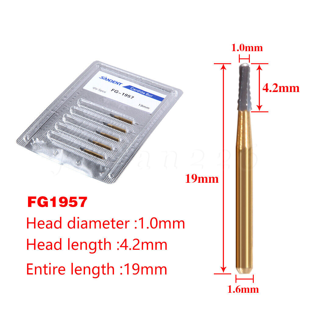 FG-1957/FG-1958 High Speed Dental Tungsten Carbide Crown Metal Cutting Bur