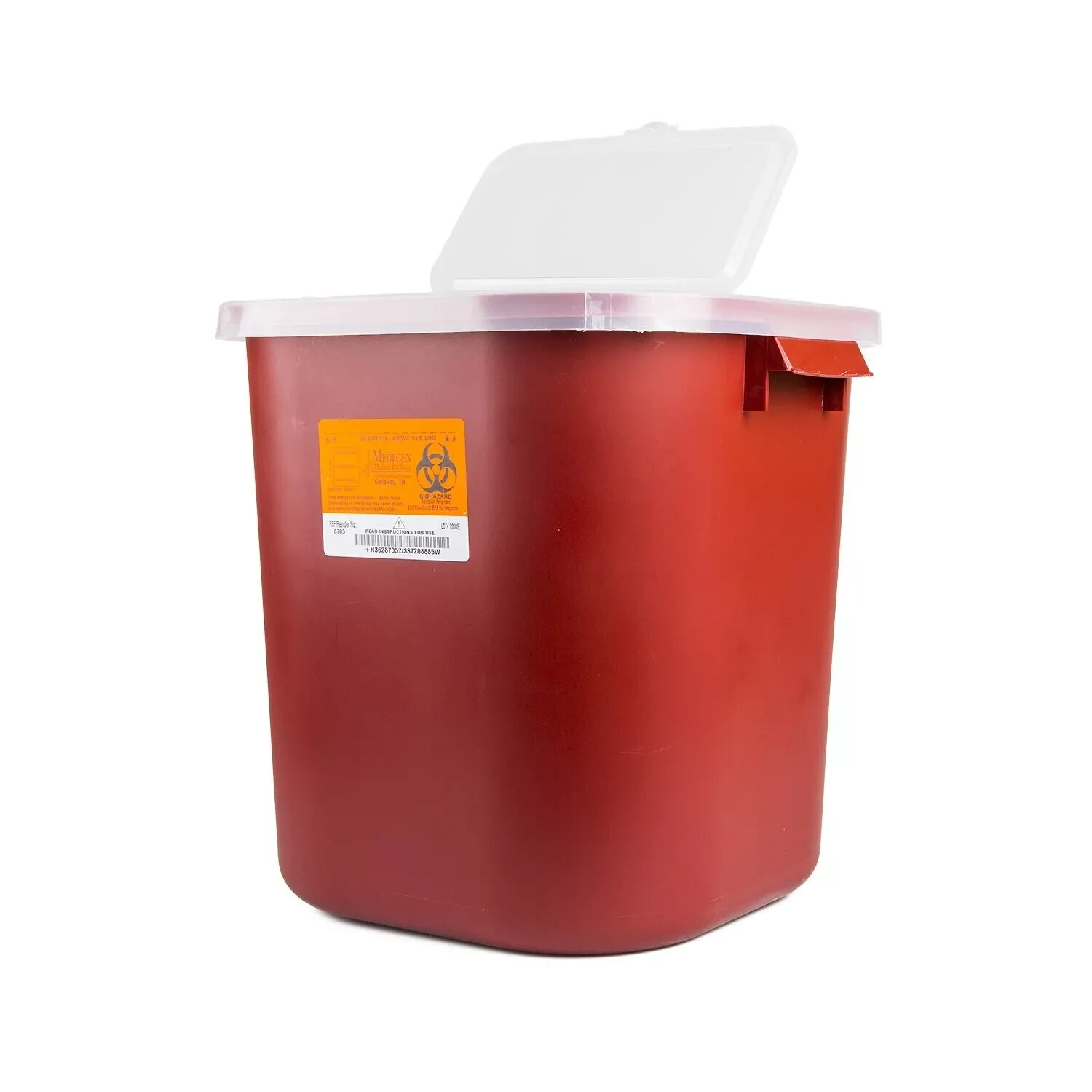 Medegen Medical Sharps-Tainer Case 8705 Container, 8 Gallons, Red, 10/Case