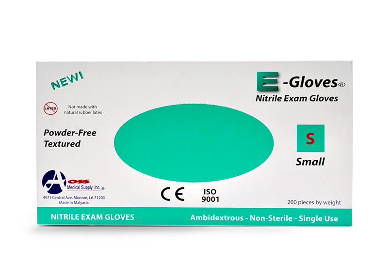 E-Gloves, Powder-Free Nitrile Exam Gloves, 2.5 Mil, XS (200/BX)