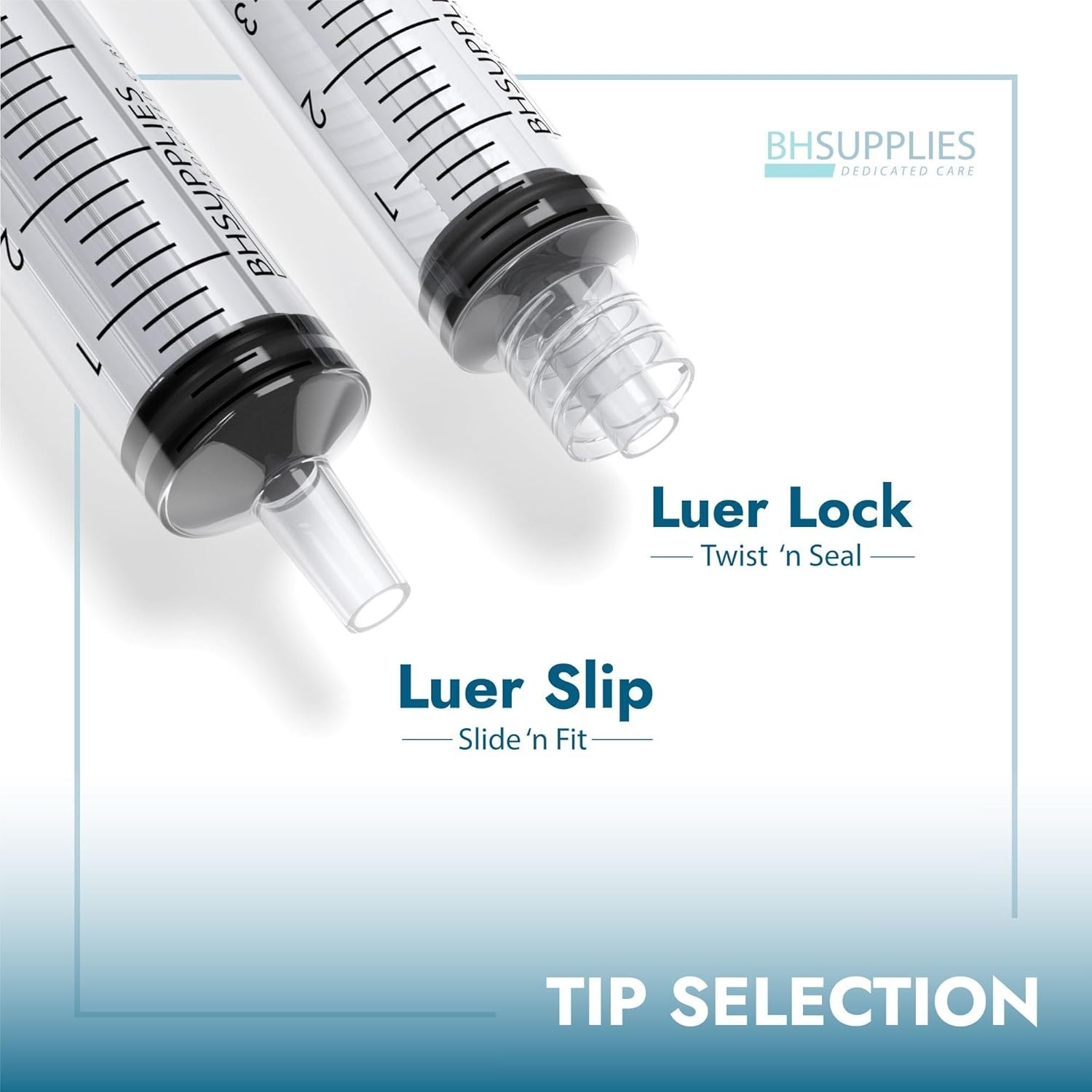 1mL Luer Slip Tip Syringes No Needle – Sterile, Individually Wrapped – 100 Sy…