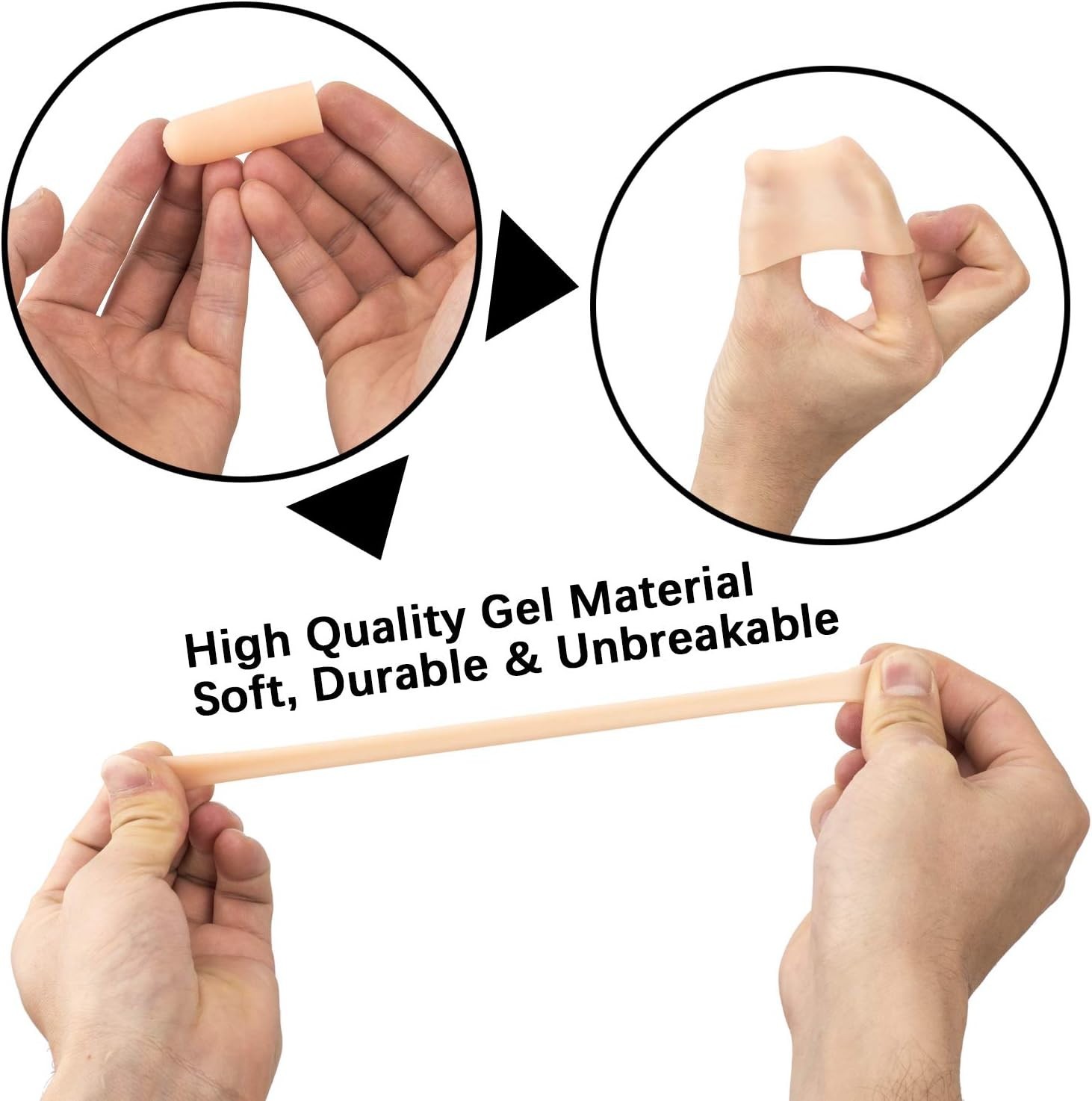 Adjustable Gel Finger Cots – Soft Silicone Covers for Arthritis & Skin Care