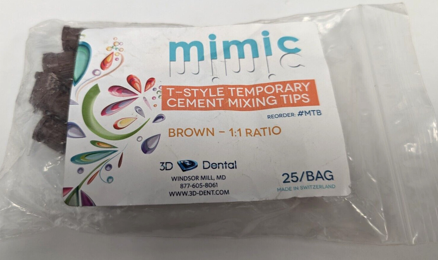 T-Style Temporary Cement Mixing Tips HP Impression (25-50/Pack) choose