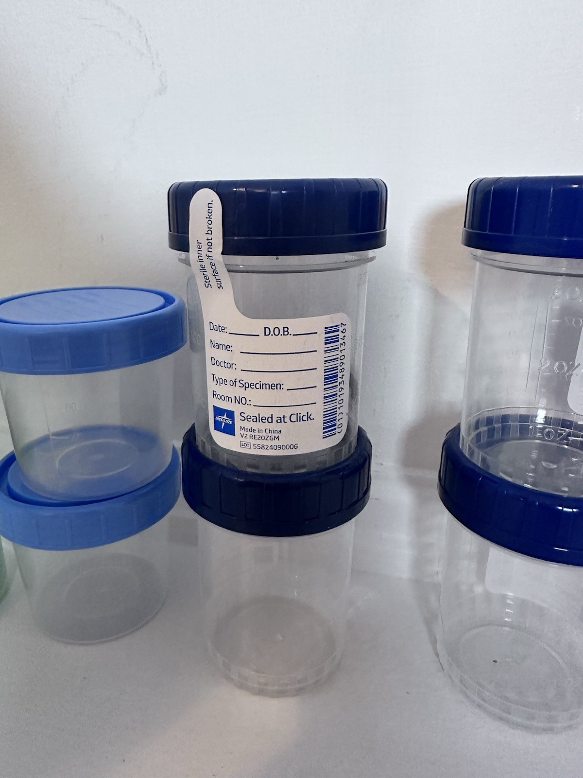 2-4oz CLEAR PLASTIC SPECIMEN CUP, MEDICAL, DENTAL, CRAFTS VETERINARY – LOT OF 10