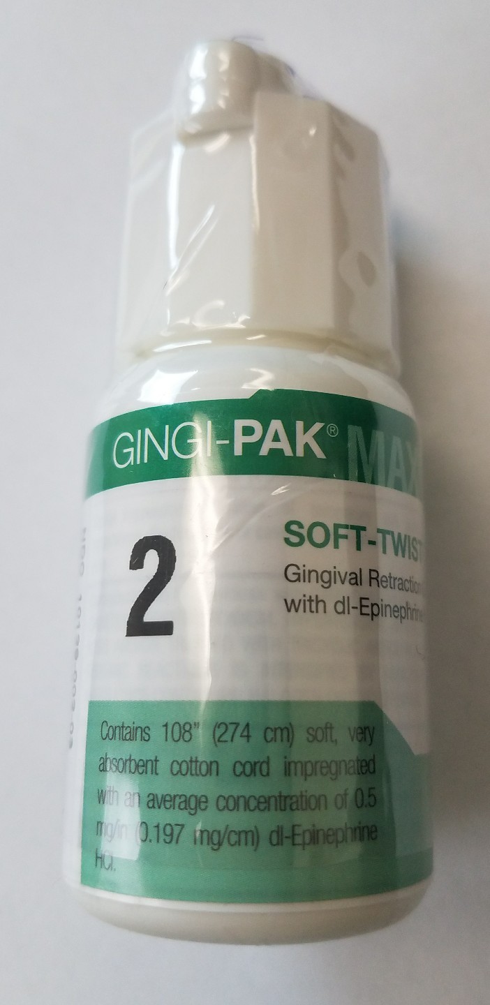 Gingi-Pak Max Soft Twist Dental Gingival Retraction Cord Packing Size 2