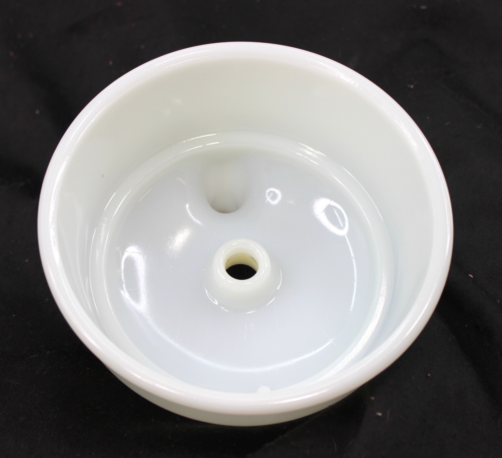 Vintage Milk Glass Funnel White Opaque Industrial Utility Funnel w/ Stem