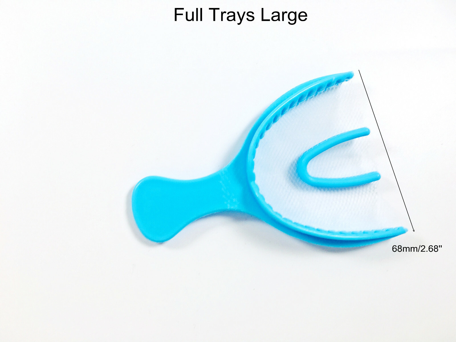 Dental Blue Plastic Impression Bite Registration Disposable Trays With Net 5Size