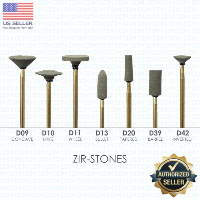 BesQual ZIR-DKIT Zirconia Diamond Abrasive Stones Assorted Kit, HP Shank
