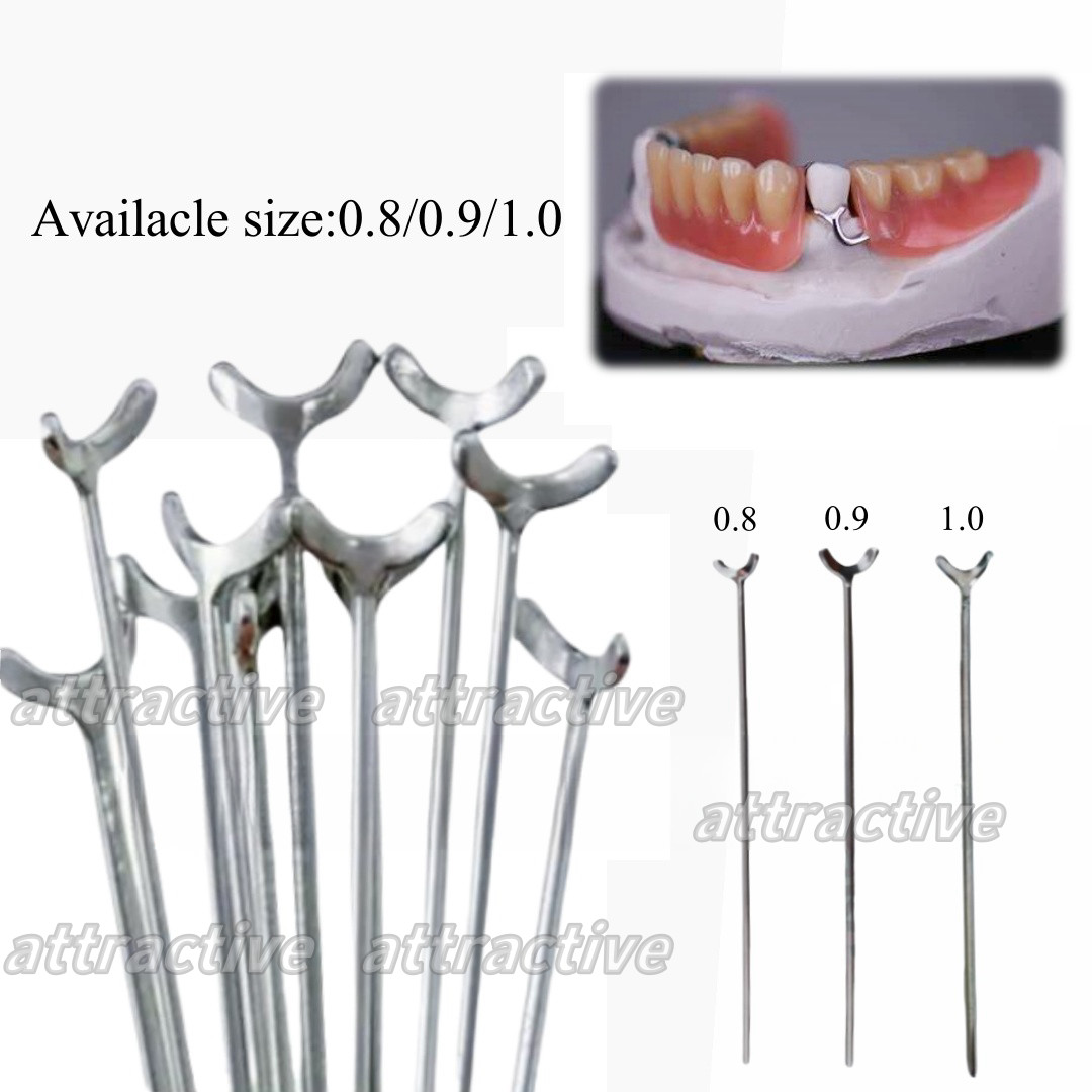 Dental Ball Retainer J Clasp Oblique Clasps Bars Y-Type Scheu Style 0.8/0.9/1.0