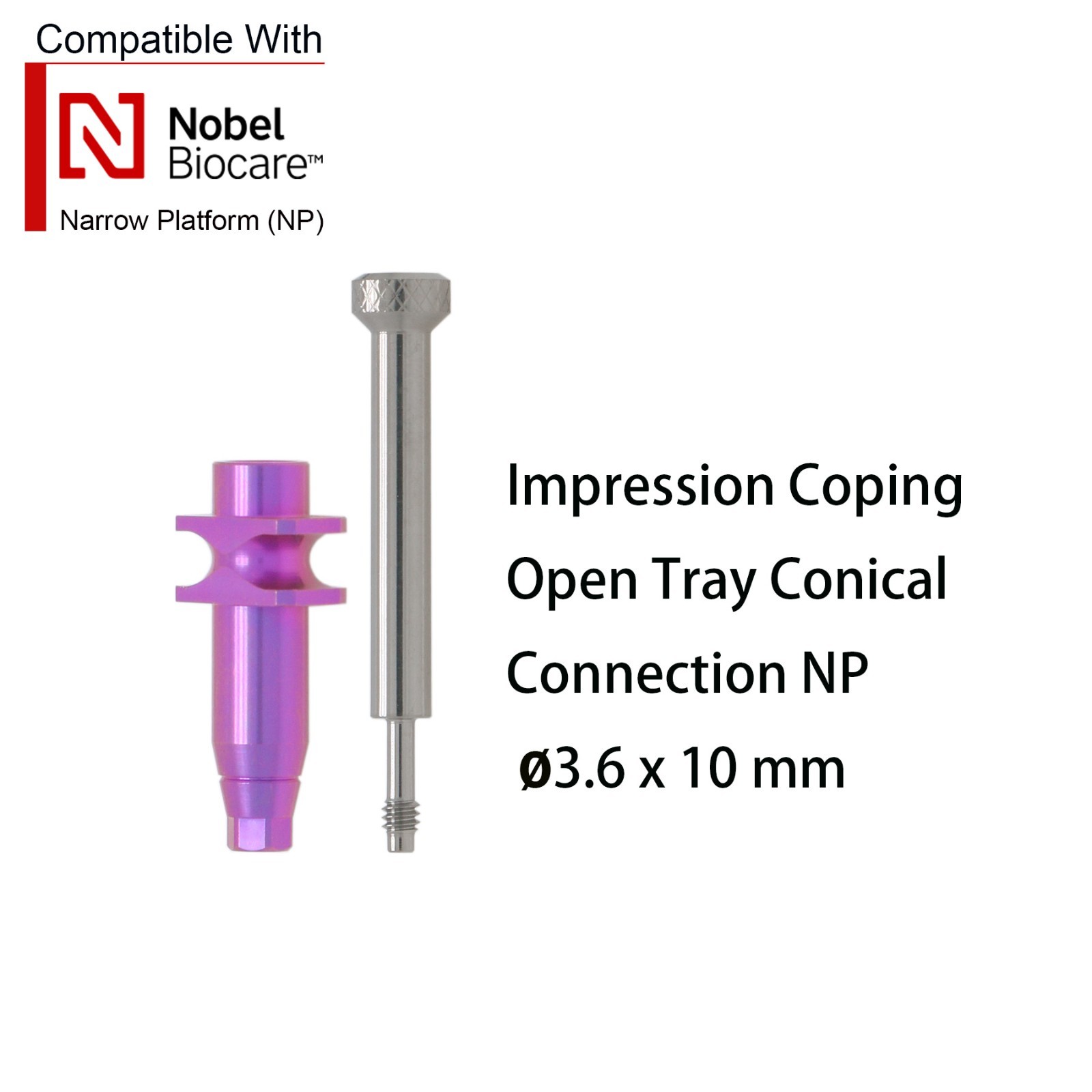 Transfer Impression Coping Open/Closed Tray Analog Scanbody forNobel/ITI/Hiossen