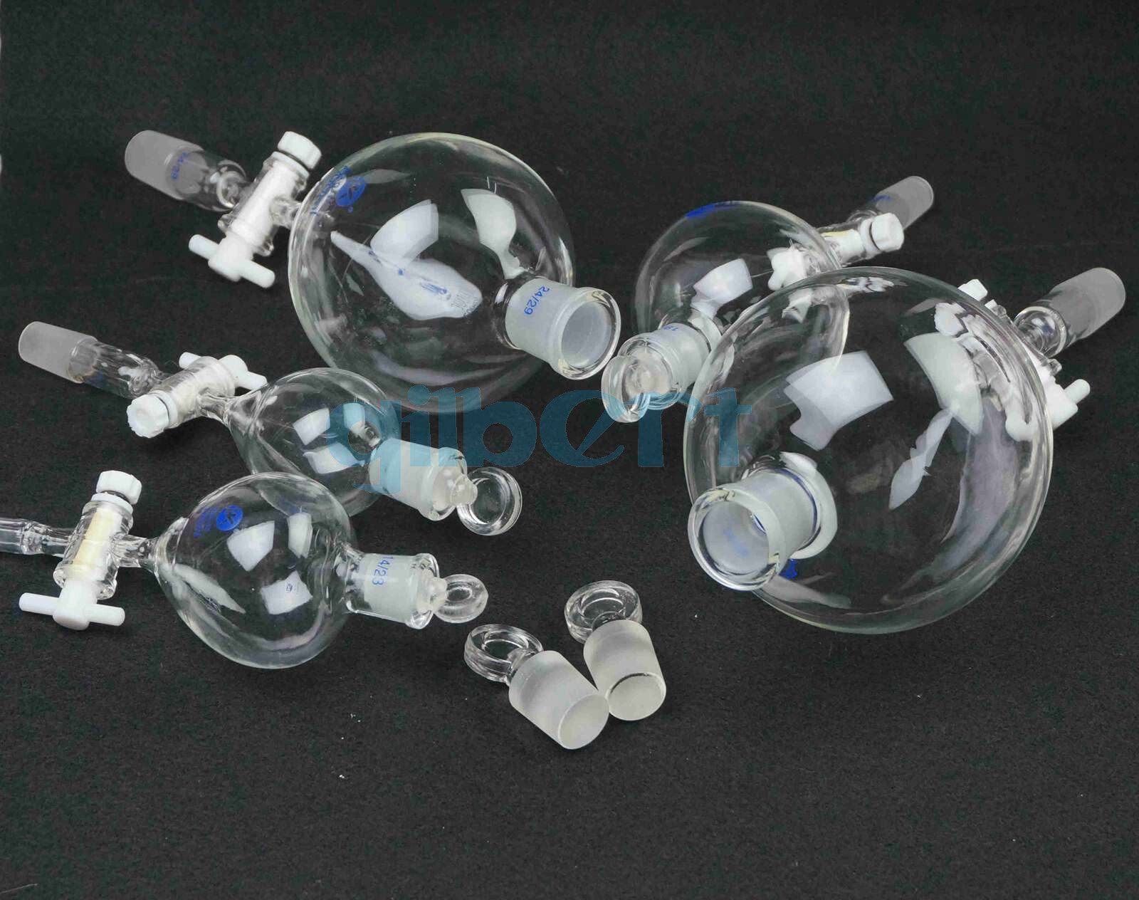 125/250/500/1000ml Joint Ball Shaped Lab Separatory Funnel With PTFE Stopcock