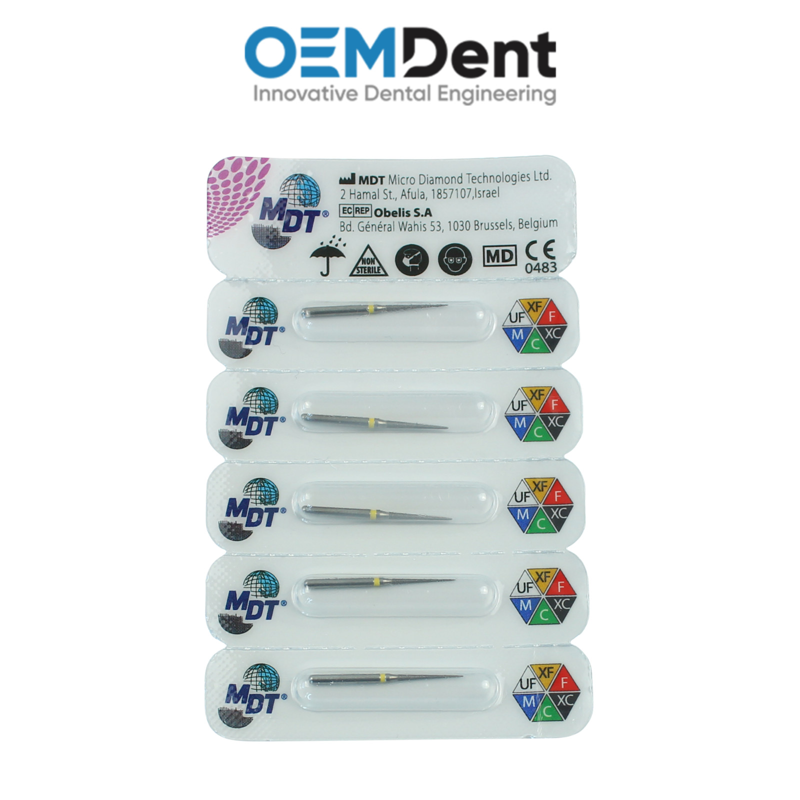 MDT FG Diamond Burs Pointed Cone 166 Shaping Contouring Dental Restorations