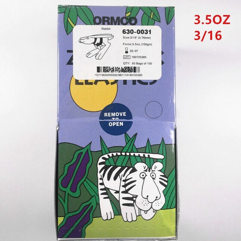 5000Pcs Dental ORMCO Zoo Pack Orthodontic Yellow Elastic Bands Ties 3.5OZ Box
