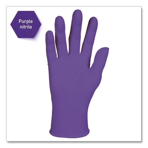 Kimtech PURPLE NITRILE Exam Gloves, Medium, 6 mil Thick, 9.5″ Long, 100/Box