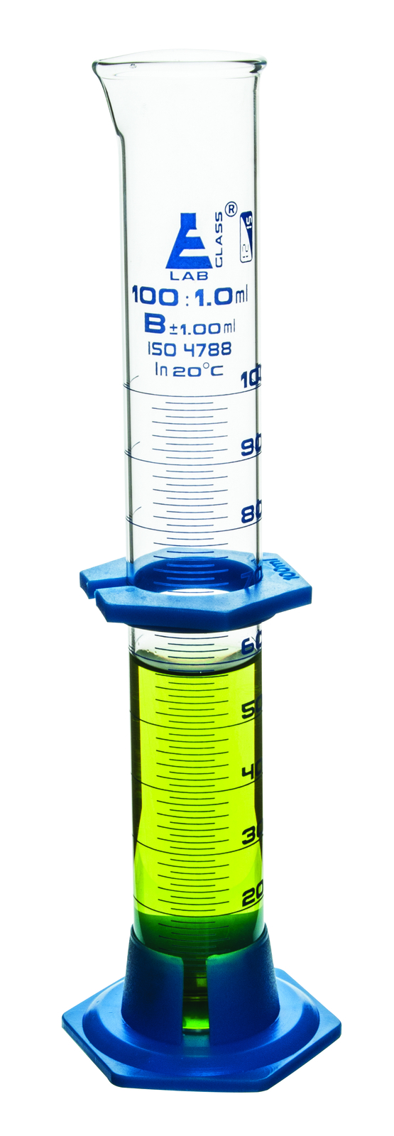 Eisco 100ml Graduated Cylinder with Detachable Base – Class B Borosilicate Glass