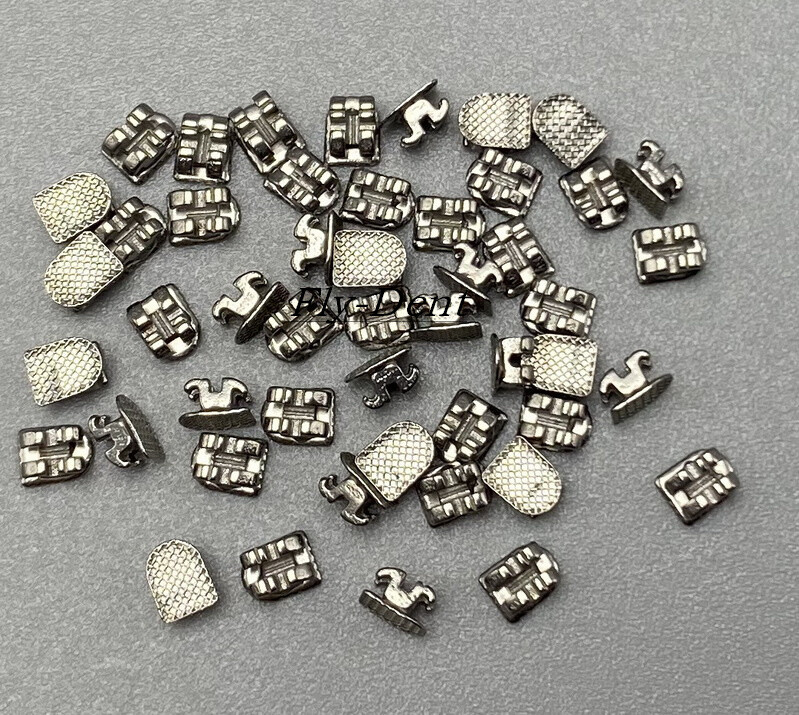 Dental Orthodontic Bracket Braces Mini Roth 022 Slot Hooks 345 Metal In Bulk