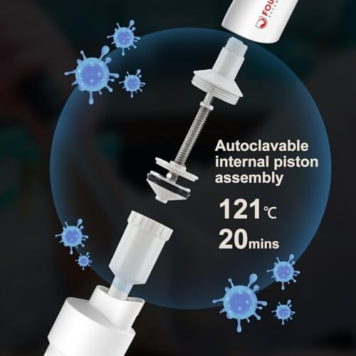 Adjustable Micropipette 1-10mL Single-Channel, Color-Coded Top, High Accuracy, I