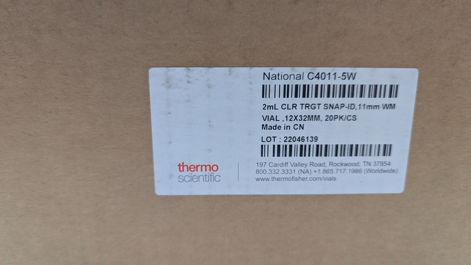 National Scientific C4011-5W 12x32mm 2mL Snap Top Clear Vials (Case of 20 Packs)