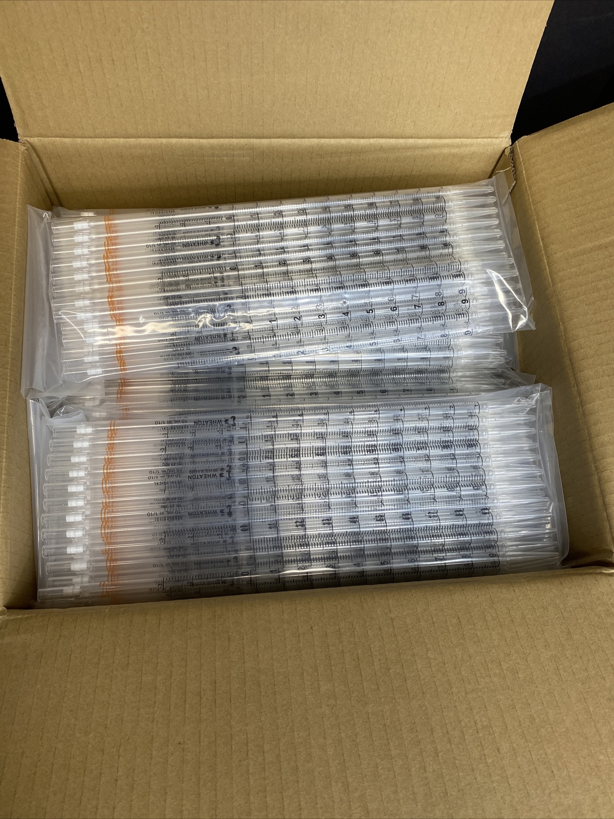 Wheaton Serological Pipette 10 ml Polystyrene Case of 500 Pipets