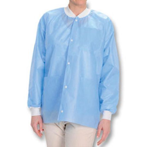 Extra-Safe Jacket – Medical Blue Medium 10/Pk. Hip-Length, Light-Weight