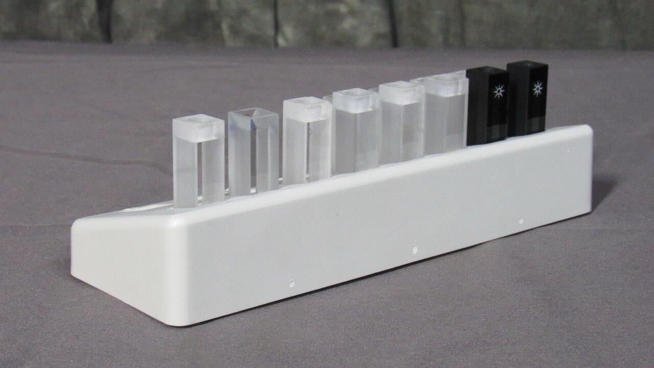 12 Quartz Absorption Cuvettes: QS 282, 283, 284, 382; 10.00mm/1.000mm