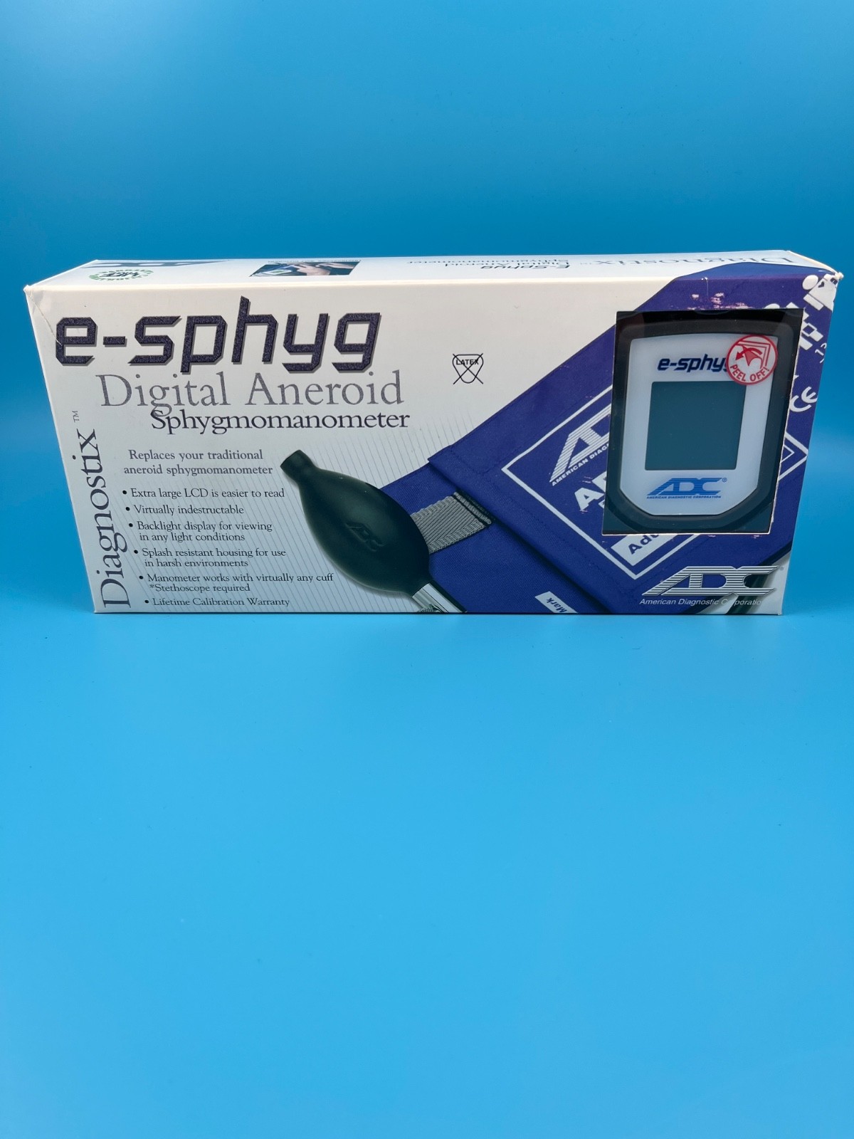 ADC 7002-11ARB e-sphyg Digital Pocket Aneroid Sphygmomanometer Adult Royal Blue
