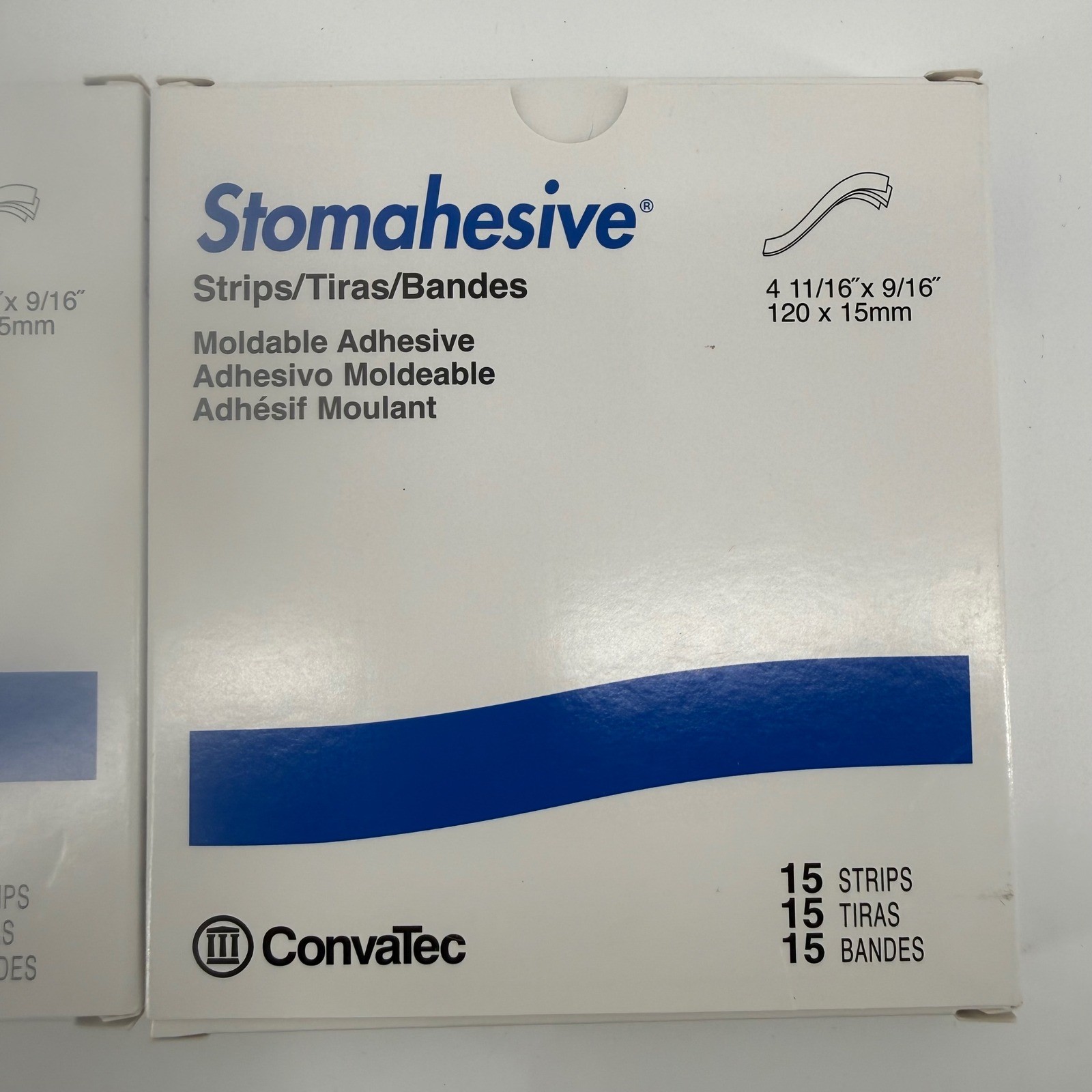 ConvaTec Stomahesive Strips 25542 Moldable Adhesive 120x15mm 2 Boxes 30 Total