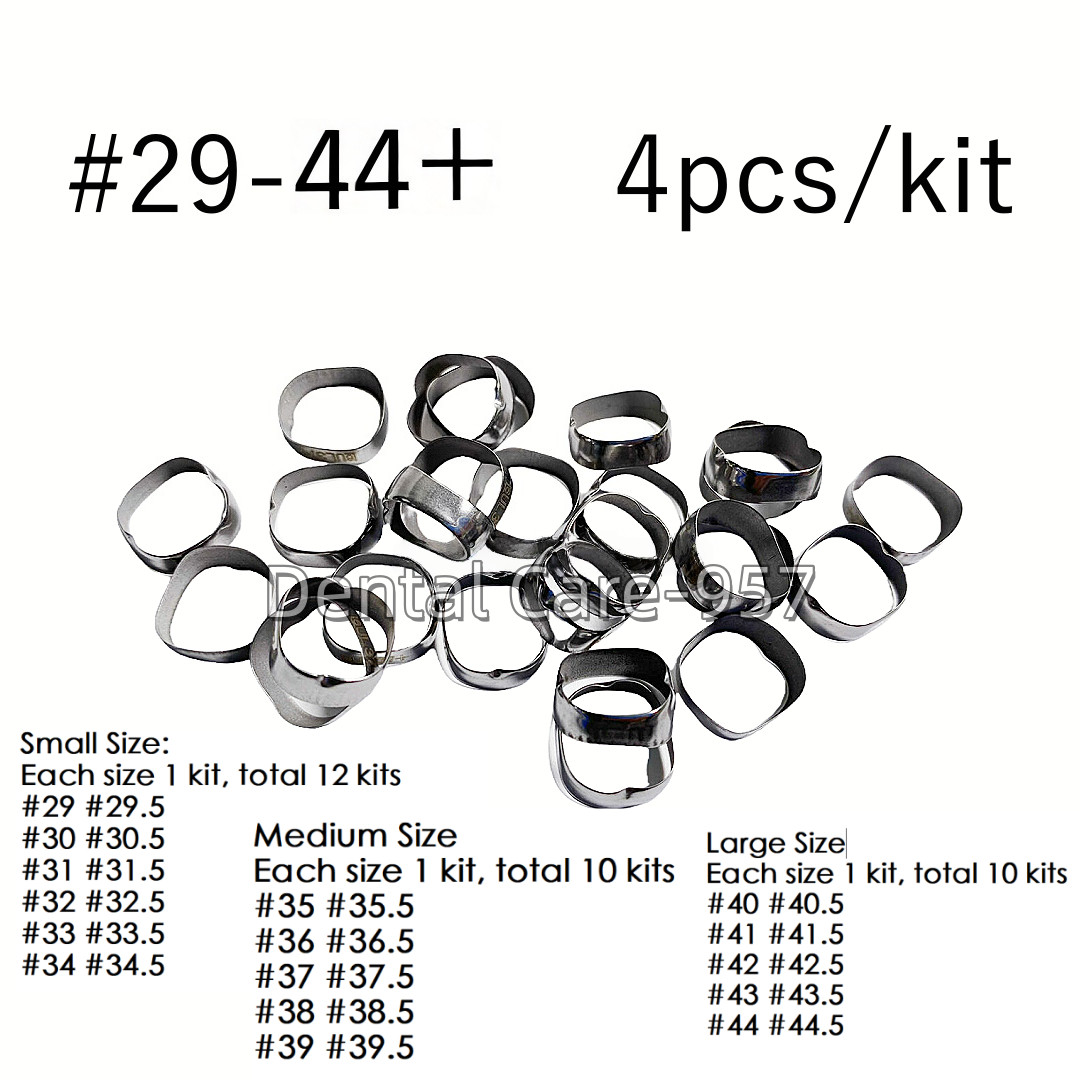 Dental Orthodontic 1st Molar Plain Band Clean Without Accessories Tubes #29-44+