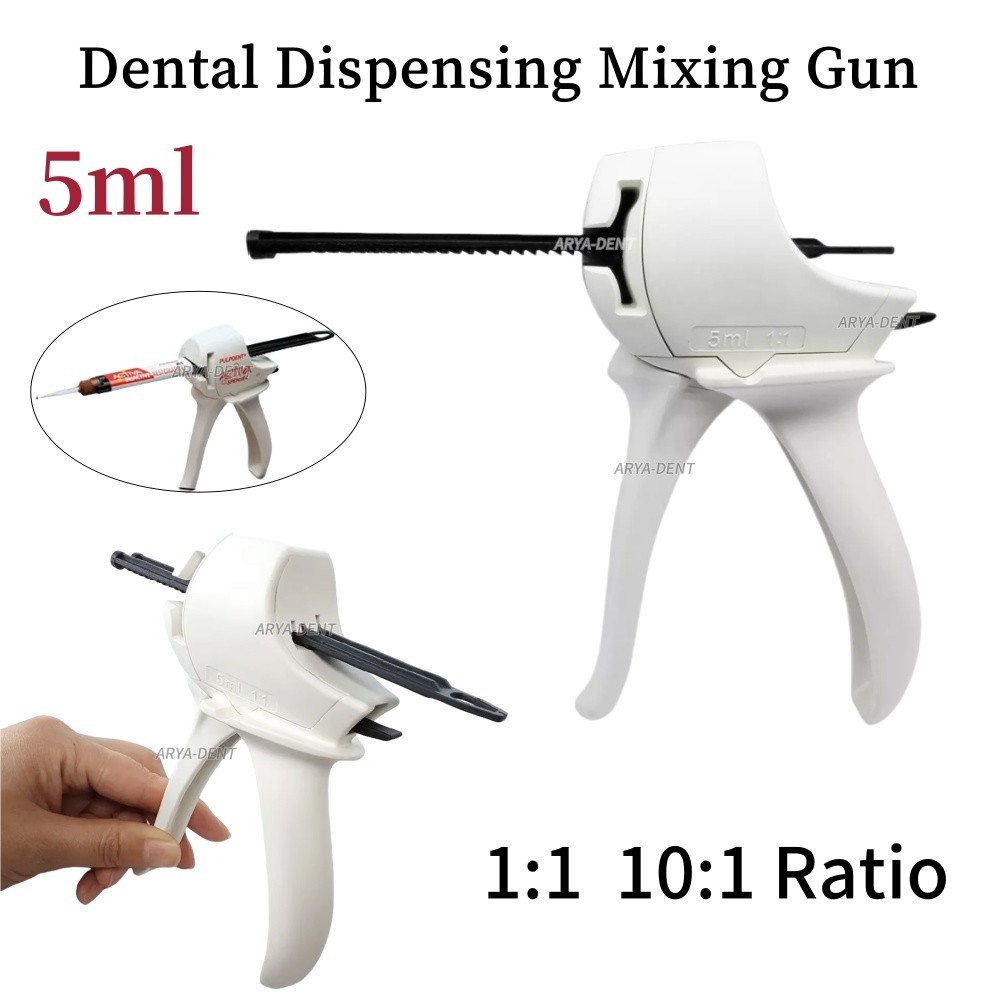 5ml Dental Automix Syringe Activa-Spenser Type Dispenser Mixing Gun 1:1/10:1