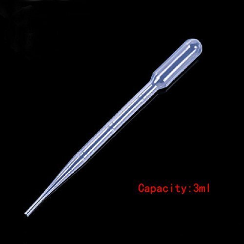 White 3ml Disposable Plastic Eye Dropper Set Transfer Graduated Pipettes 20 Pcs
