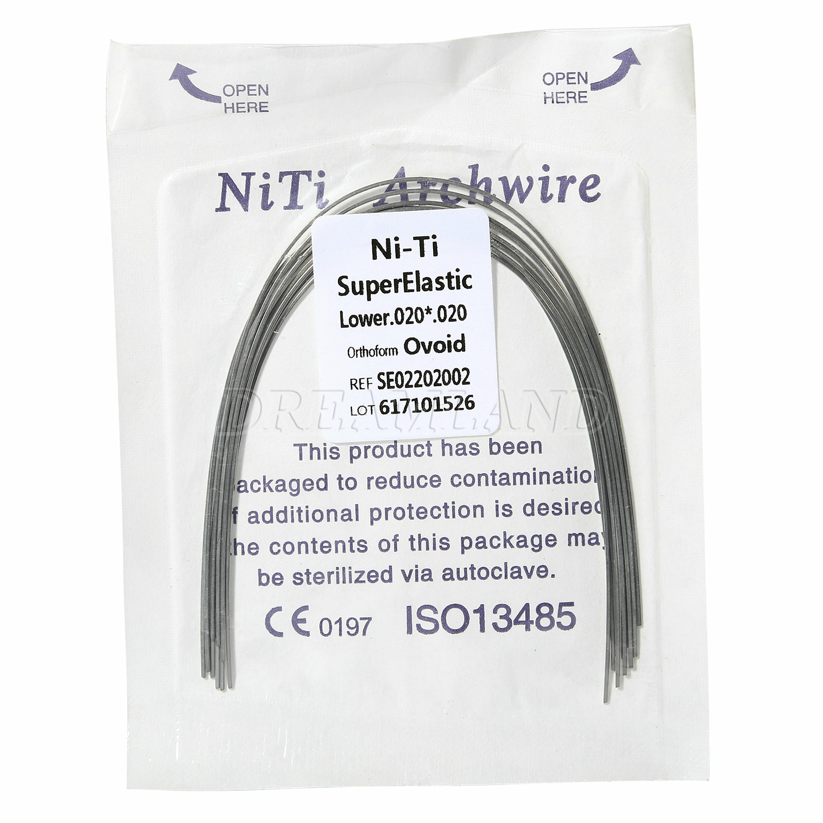 100PCS Dental Ortho Niti Rectangular Arch Wire Super Elastic / Metal Brackets