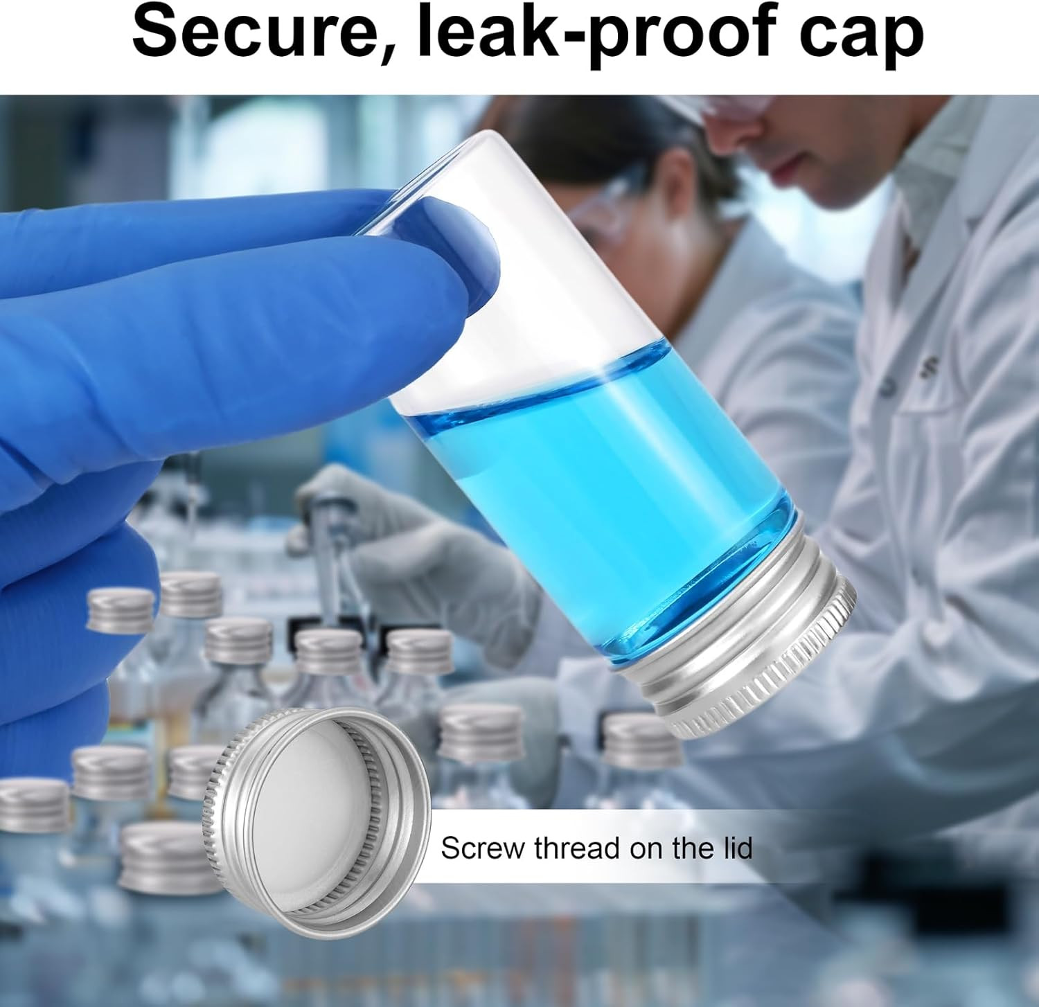 24Pcs 30ml/1oz Empty Tiny Jars Small Lab Sample Vials with Lids, Refillable Mini