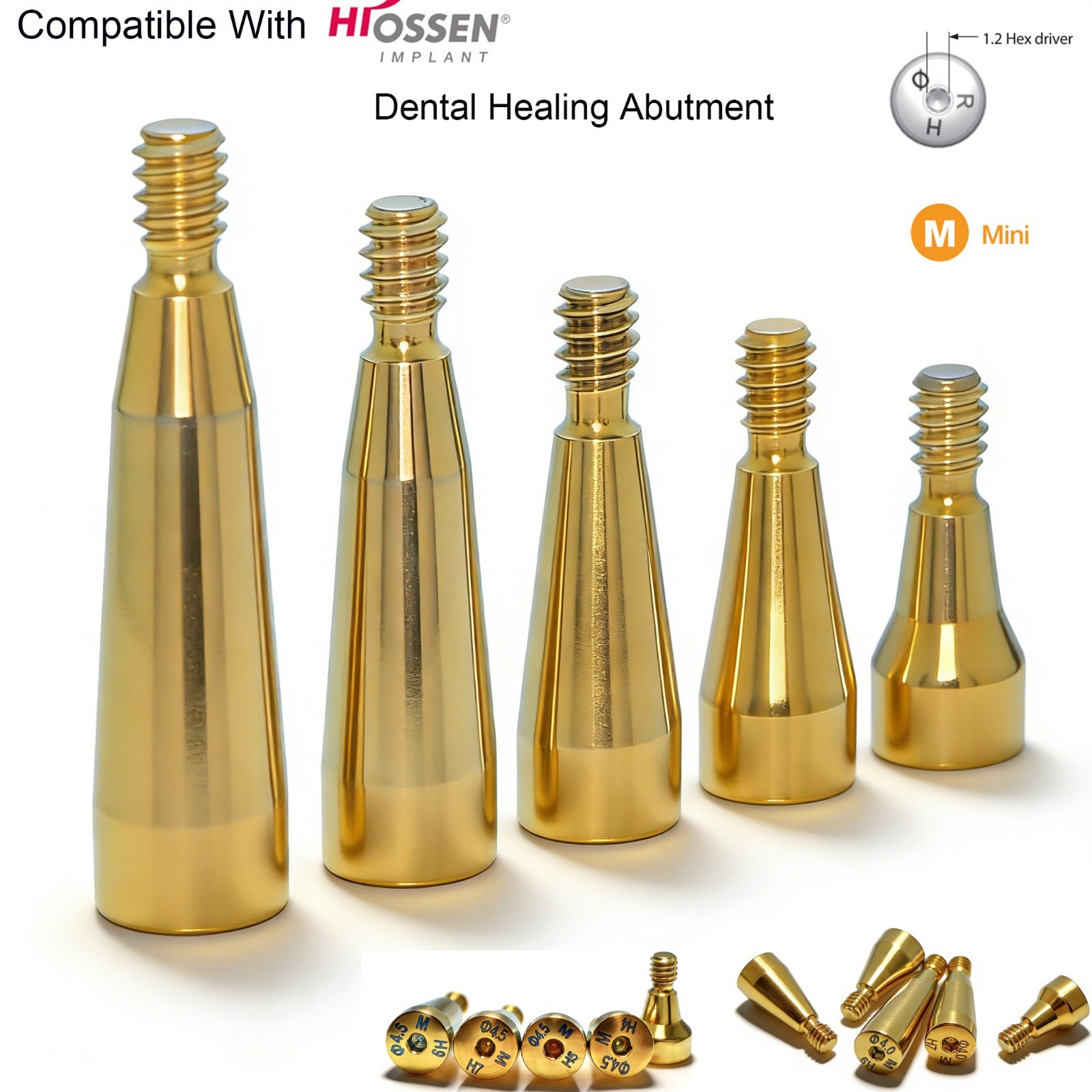 Hiossen Mini platform fit Implant gingival healing Cap abutment Dental treatment