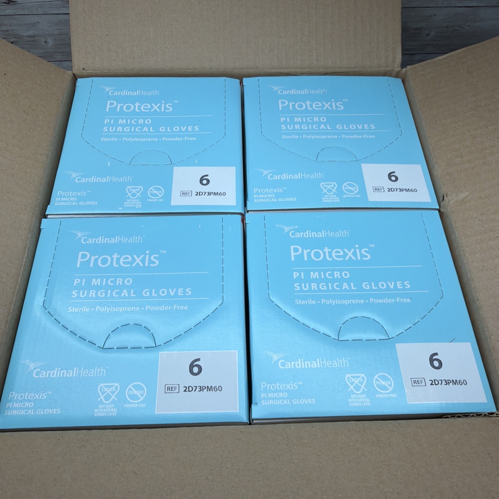 Protexis PI Micro Surgical Gloves Sterile Cardinal *1 Case* Size: 6 *See Date*